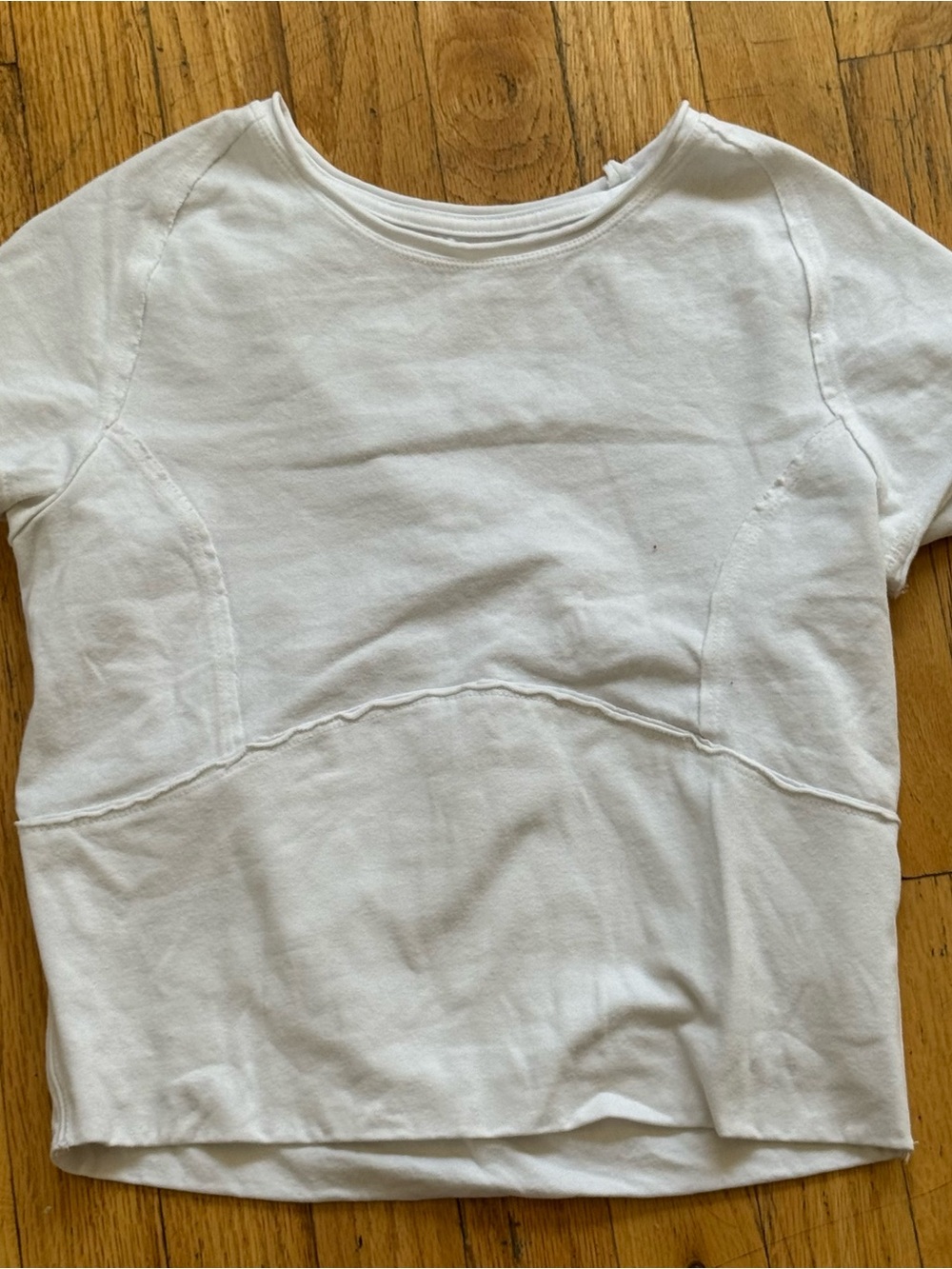 We The Free White Short Sleeve Seam-Detail Tee